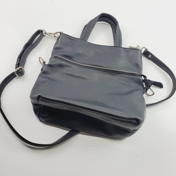 Free‎ People Black Faux Leather Handbags Convertible Crossbody